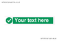 IV7135: Custom green background, green circle with tick