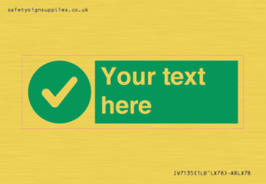 IV7135: Custom green background, green circle with tick