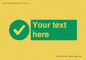 IV7135: Custom green background, green circle with tick