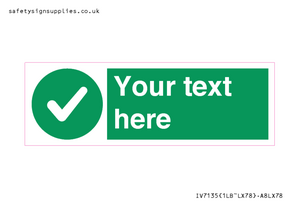 IV7135: Custom green background, green circle with tick