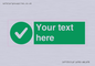 IV7135: Custom green background, green circle with tick