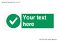 IV7135: Custom green background, green circle with tick