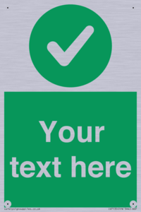 IV7135: Custom green background, green circle with tick
