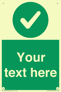 IV7135: Custom green background, green circle with tick