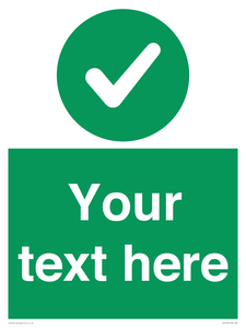 IV7135: Custom green background, green circle with tick