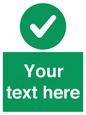 IV7135: Custom green background, green circle with tick