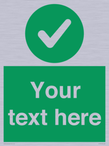 IV7135: Custom green background, green circle with tick