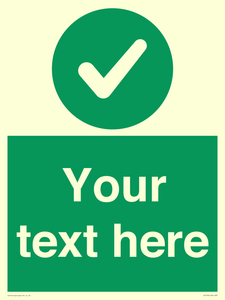 IV7135: Custom green background, green circle with tick
