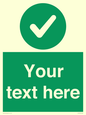 IV7135: Custom green background, green circle with tick