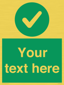 IV7135: Custom green background, green circle with tick