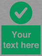 IV7135: Custom green background, green circle with tick