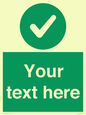 IV7135: Custom green background, green circle with tick