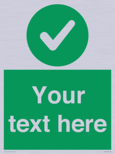IV7135: Custom green background, green circle with tick