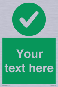 IV7135: Custom green background, green circle with tick
