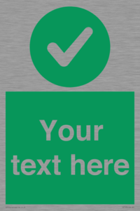 IV7135: Custom green background, green circle with tick