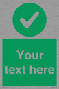 IV7135: Custom green background, green circle with tick