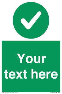 IV7135: Custom green background, green circle with tick