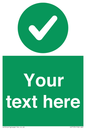 IV7135: Custom green background, green circle with tick