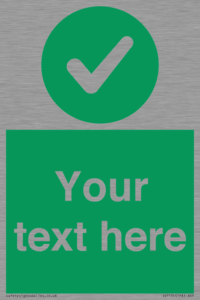 IV7135: Custom green background, green circle with tick