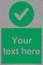 IV7135: Custom green background, green circle with tick