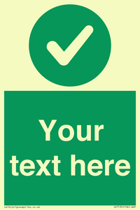 IV7135: Custom green background, green circle with tick