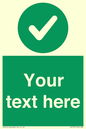 IV7135: Custom green background, green circle with tick