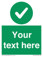 IV7135: Custom green background, green circle with tick