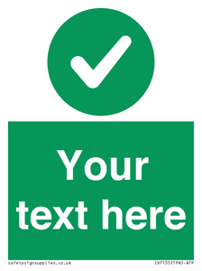 IV7135: Custom green background, green circle with tick