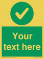 IV7135: Custom green background, green circle with tick