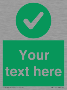 IV7135: Custom green background, green circle with tick