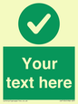 IV7135: Custom green background, green circle with tick