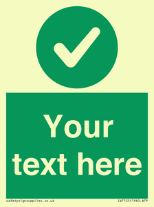 IV7135: Custom green background, green circle with tick