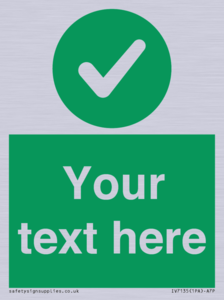 IV7135: Custom green background, green circle with tick