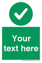 IV7135: Custom green background, green circle with tick
