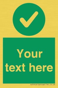 IV7135: Custom green background, green circle with tick