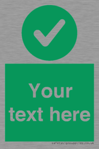 IV7135: Custom green background, green circle with tick
