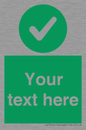 IV7135: Custom green background, green circle with tick