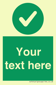 IV7135: Custom green background, green circle with tick