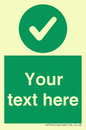 IV7135: Custom green background, green circle with tick