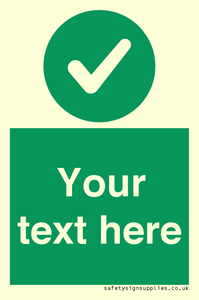 IV7135: Custom green background, green circle with tick