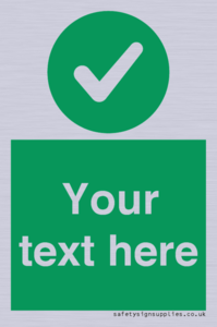 IV7135: Custom green background, green circle with tick