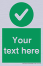 IV7135: Custom green background, green circle with tick