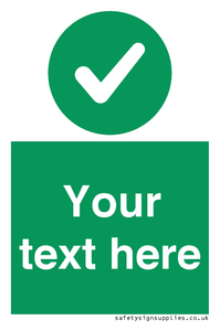 IV7135: Custom green background, green circle with tick