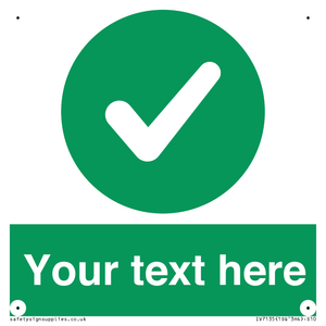 IV7135: Custom green background, green circle with tick