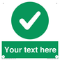 IV7135: Custom green background, green circle with tick