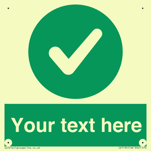 IV7135: Custom green background, green circle with tick