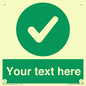 IV7135: Custom green background, green circle with tick