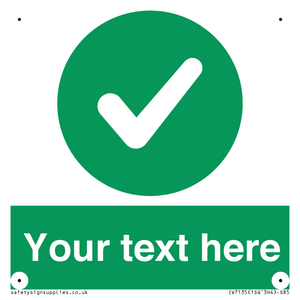 IV7135: Custom green background, green circle with tick