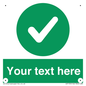 IV7135: Custom green background, green circle with tick