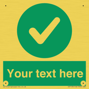 IV7135: Custom green background, green circle with tick